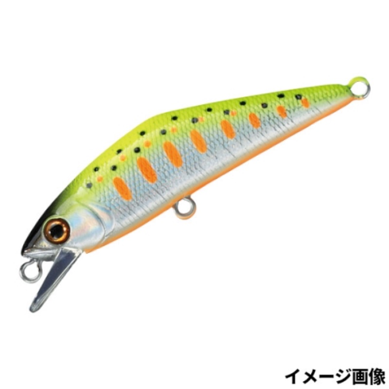 D-CONTACTはトラウトがまだ知らない「慣性スライド」アクションを実現したヘビーシンキングミノー。その"D"とは、比重18のタングステンウェイトを内蔵し、50mmは4.5gもの