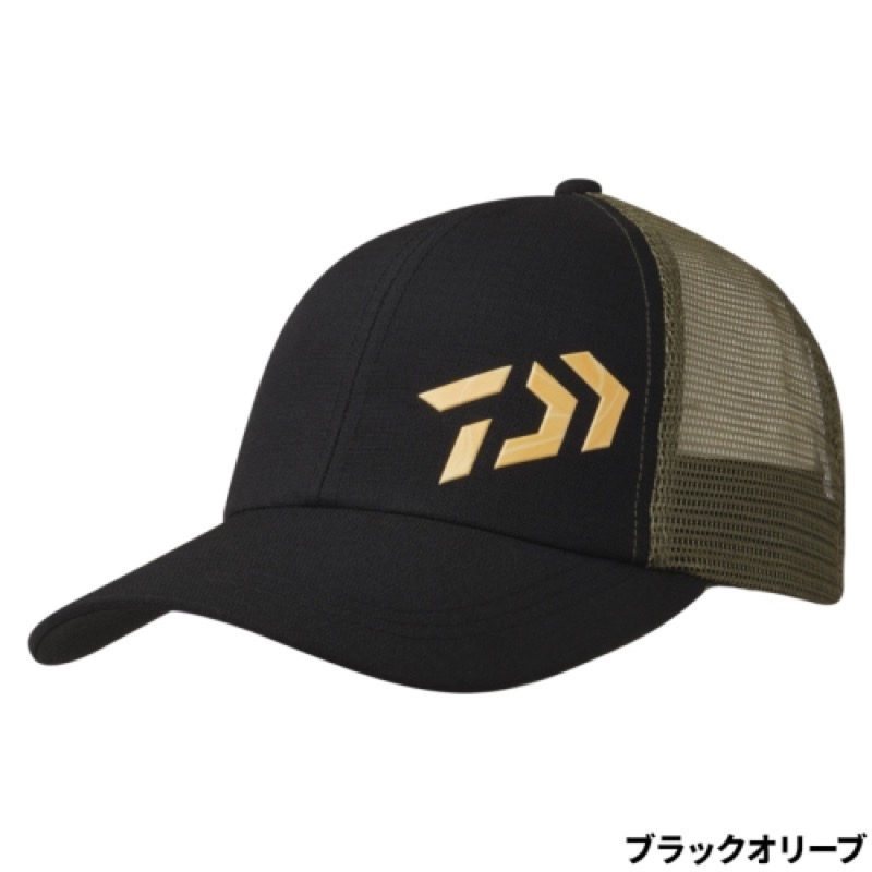 ぷっくりとした立体ロゴの六方型ハーフメッシュキャップ[25new04]