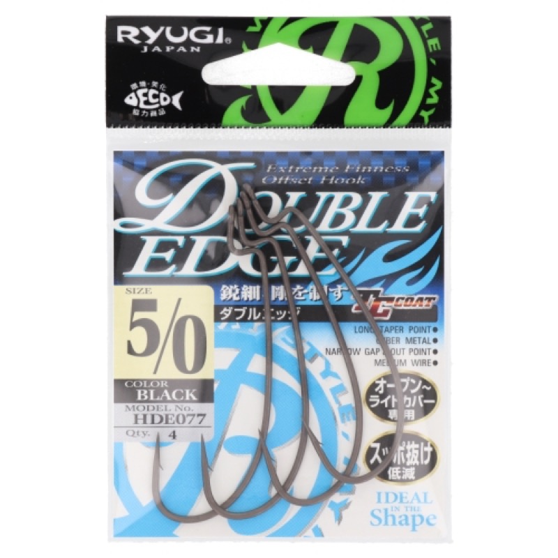 【ささめ針/SASAME】鋭細、剛を制す。オープン-ライトカバー専用。スッポ抜け低減。[RYUGI DOUBLE EDGE]