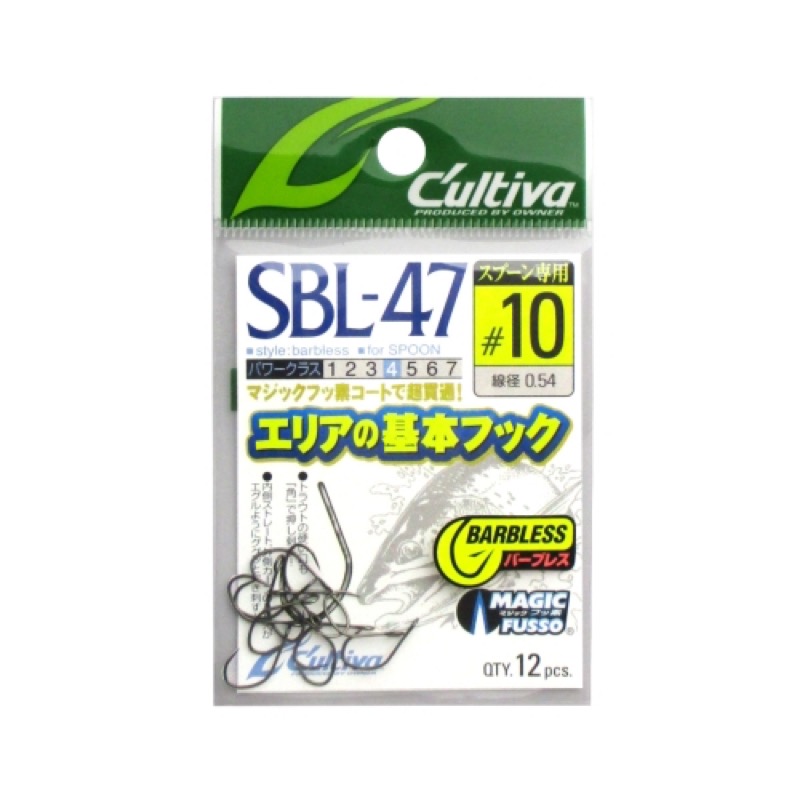 【オーナー/OWNER】大型から小型まで混成するポイントやレイクなど不意な大物にも十分やりとりできる強度と、圧巻の貫通性を実現するための内側ストレート、外側カーブの鈎先。トラウトの硬い口も角が押し刺す