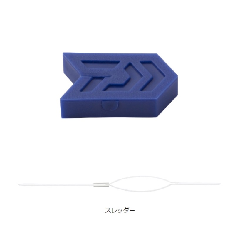 ワンタッチでラインが固定できるゴム製コンパクトキーパーとリールやマイクロガイドへの糸通しに便利なスレッダーのセット。